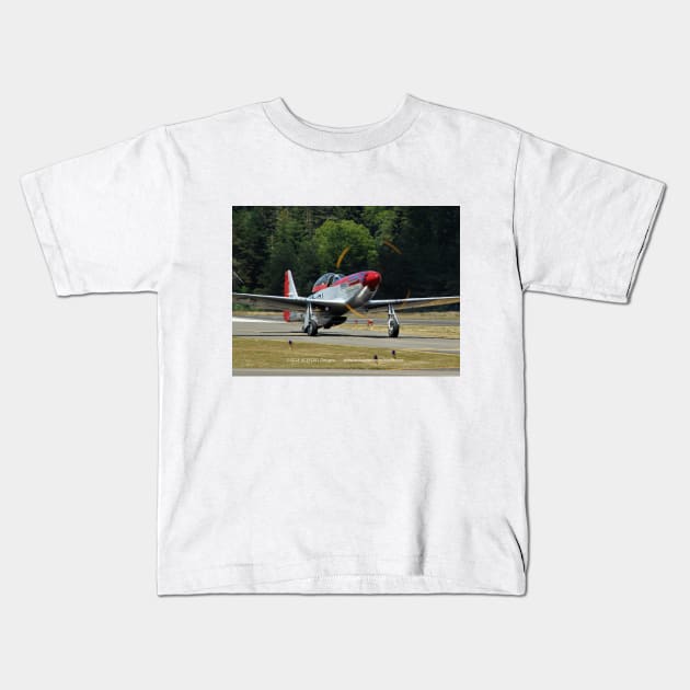 P-51 Mustang “Diamondback” Kids T-Shirt by acefox1